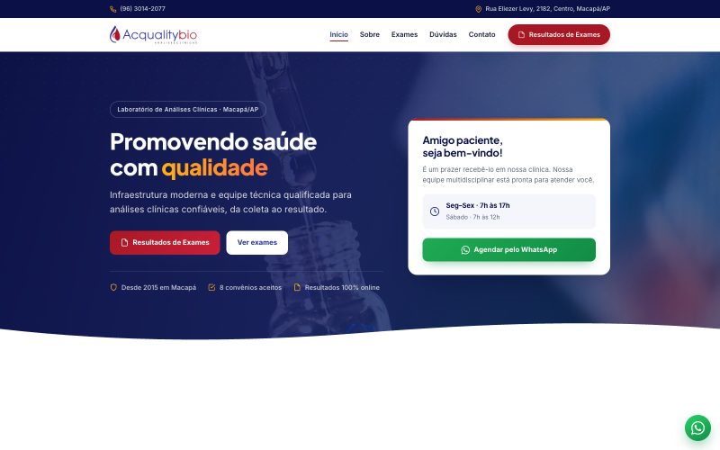 Captura do site Acqualitybio