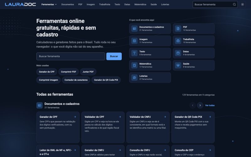 Captura do site Lauradoc