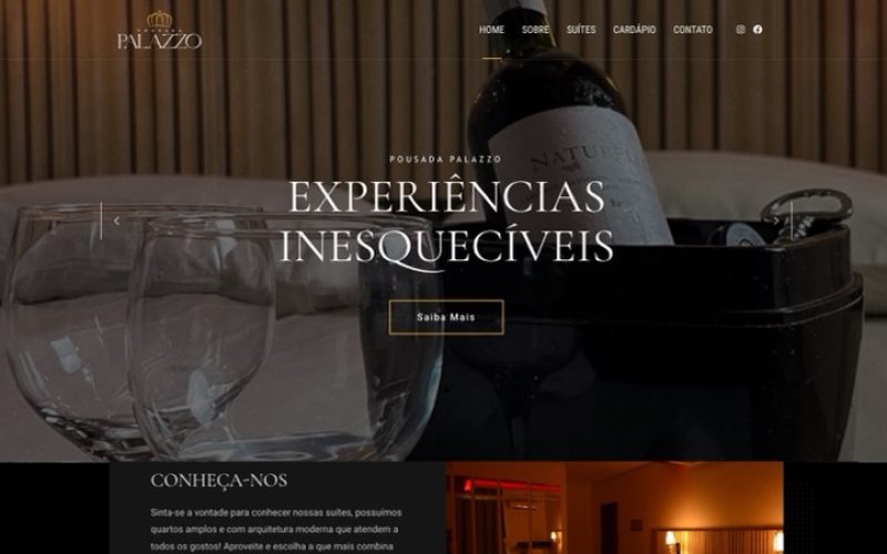 Captura do site Pousada Palazzo